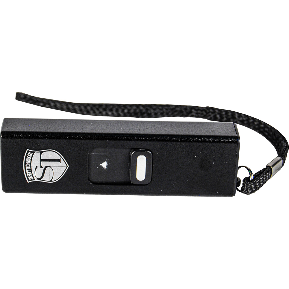Slider 40 million volt stun gun flashlight 4.9 milliamps Black view 3
